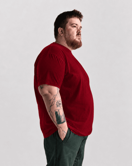 Motley Denim Stockholm T-shirt Red - T-shirts - T-shirts Homme Grande Taille