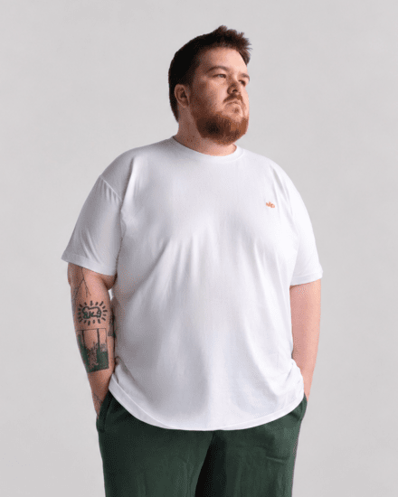 Motley Denim Stockholm T-shirt White - T-shirts - T-shirts Homme Grande Taille