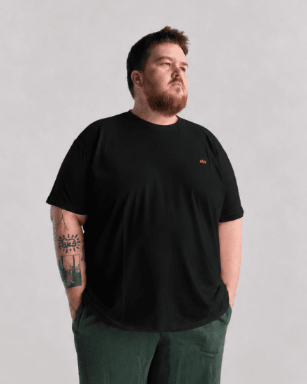 Motley Denim Stockholm T-shirt Black - T-shirts - T-shirts Homme Grande Taille