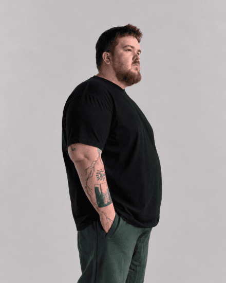 Motley Denim Stockholm T-shirt Black - T-shirts - T-shirts Homme Grande Taille