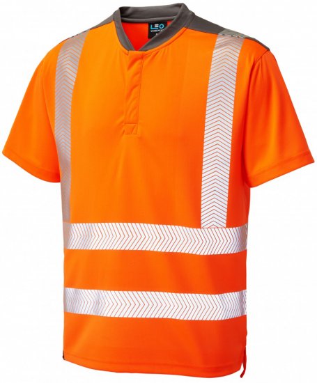 Leo Putsborough COOLMAX® Performance T-Shirt Hi-Vis Orange - Vêtements de travail - Vêtements de travail grandes tailles