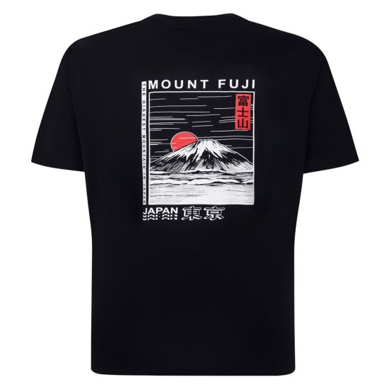 Espionage T422 T-shirt Imprimé Mount Fuji Bleu Marine - T-shirts - T-shirts Homme Grande Taille