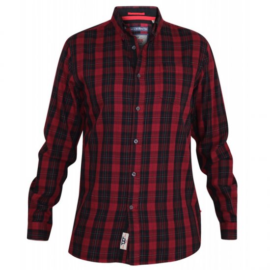 D555 Theo Long Sleeve Check Shirt - Chemises - Chemises Grandes Tailles Hommes