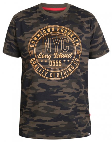 D555 Thompson T-shirt Jungle Camo - T-shirts - T-shirts Homme Grande Taille