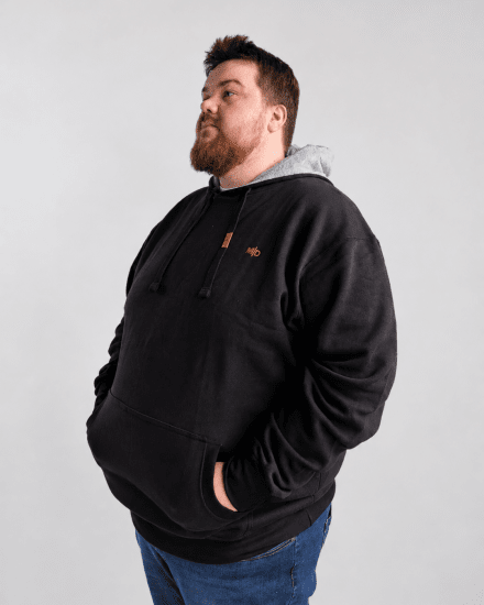 Motley Denim Riga Hoodie Black - Sweatshirts & hoodies - Sweatshirts/Hoodies grande taille homme