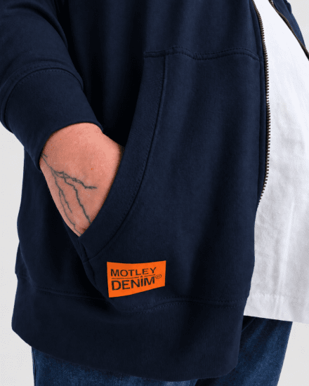 Motley Denim Copenhagen Hoodie Navy - Sweatshirts & hoodies - Sweatshirts/Hoodies grande taille homme