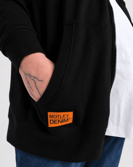 Motley Denim Copenhagen Hoodie Black - Sweatshirts & hoodies - Sweatshirts/Hoodies grande taille homme