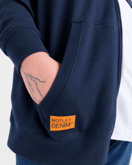 Motley Denim Copenhagen Hoodie Dark Indigo - Sweatshirts & hoodies - Sweatshirts/Hoodies grande taille homme