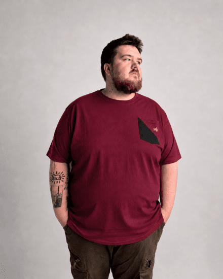 Motley Denim Milan T-shirt Rouge - T-shirts - T-shirts Homme Grande Taille