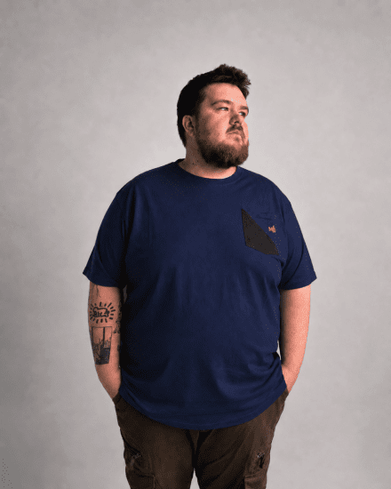 Motley Denim Milan T-shirt Bleu marine - T-shirts - T-shirts Homme Grande Taille