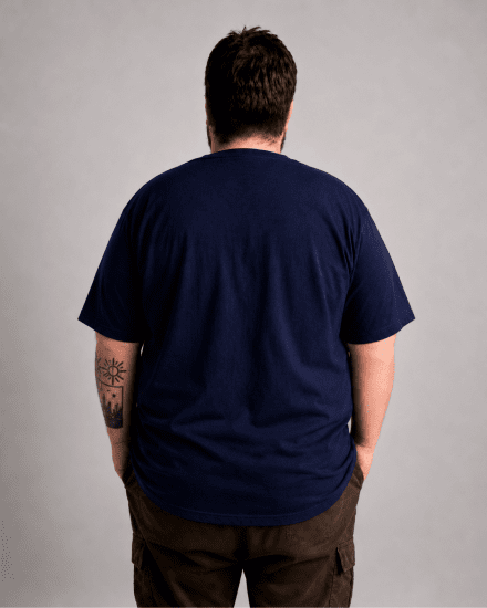 Motley Denim Milan T-shirt Bleu marine - T-shirts - T-shirts Homme Grande Taille