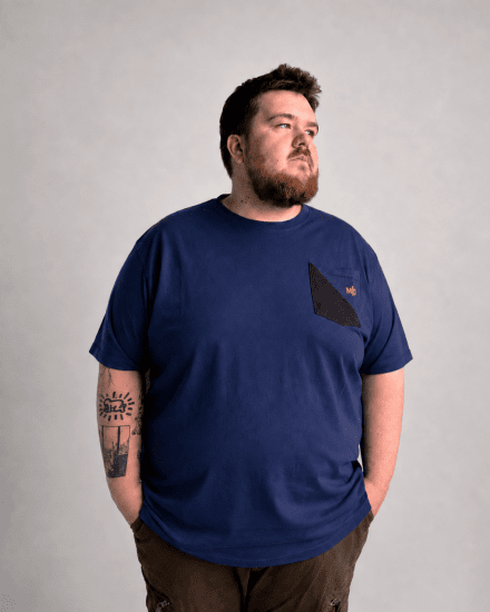 Motley Denim Milan T-shirt Indigo foncé - T-shirts - T-shirts Homme Grande Taille