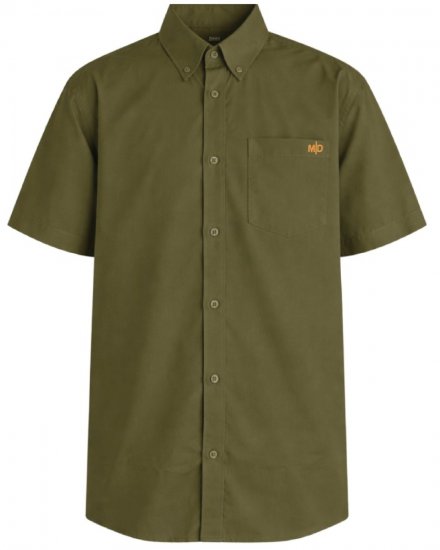 Motley Denim Zagreb Chemise manches courtes Kaki foncé - Chemises - Chemises Grandes Tailles Hommes