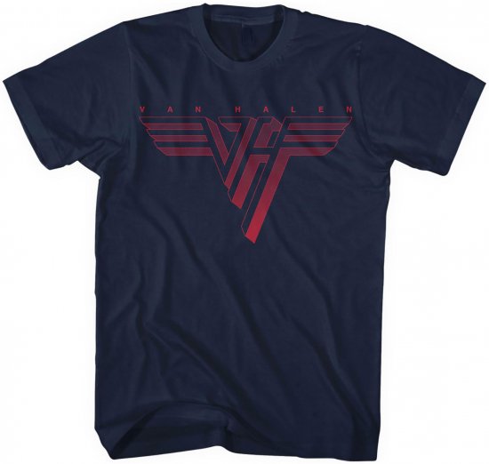 Van Halen Classic Red Logo T-shirt Navy - T-shirts - T-shirts Homme Grande Taille