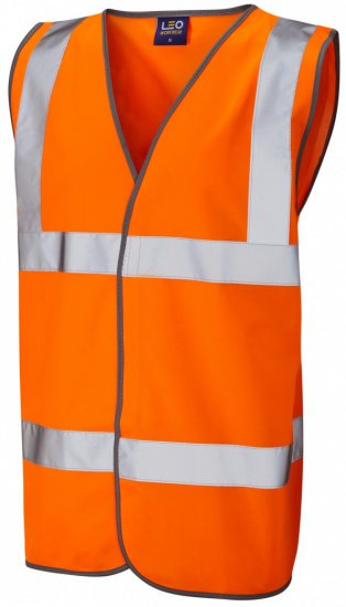 Leo Tarka Waistcoat Hi-Vis Orange - Vêtements de travail - Vêtements de travail grandes tailles