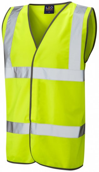 Leo Tarka Waistcoat Hi-Vis Yellow - Vêtements de travail - Vêtements de travail grandes tailles