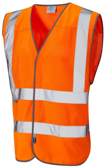 Leo Arlington Coolviz Waistcoat Hi-Vis Orange - Vêtements de travail - Vêtements de travail grandes tailles