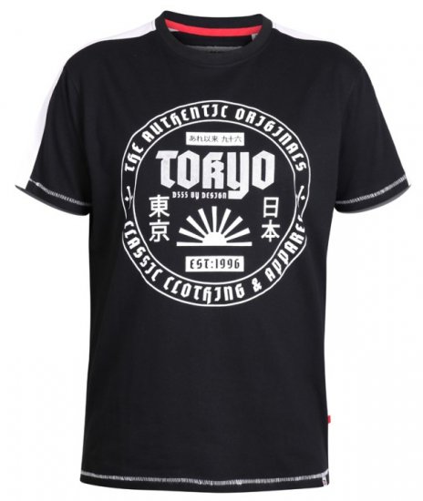 D555 Walton T-shirt Black - T-shirts - T-shirts Homme Grande Taille