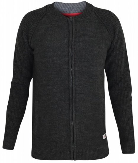 D555 Xavier Knitted Bomber Charcoal - Sweatshirts & hoodies - Sweatshirts/Hoodies grande taille homme