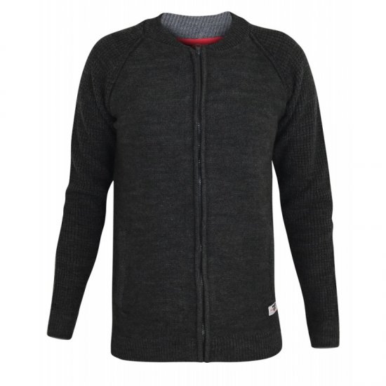 D555 Xavier Knitted Bomber Charcoal - Sweatshirts & hoodies - Sweatshirts/Hoodies grande taille homme