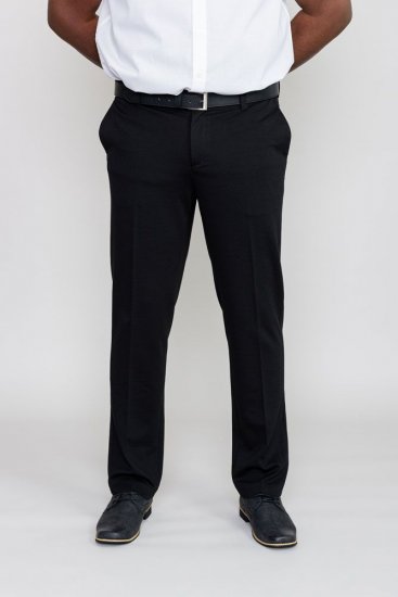 D555 Yarmouth Four Way Stretch Trouser With Flexible Waistband Black - Jeans et pantalons - Jeans et Pantalons grande taille 