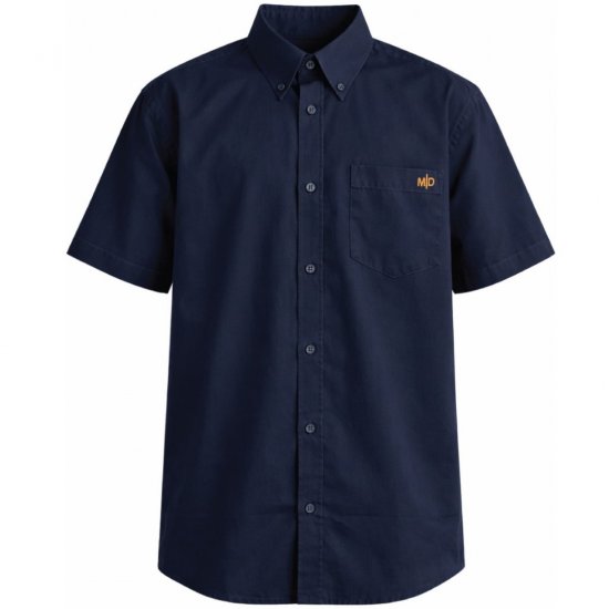 Motley Denim Zagreb Chemise manches courtes Bleu marine - Chemises - Chemises Grandes Tailles Hommes