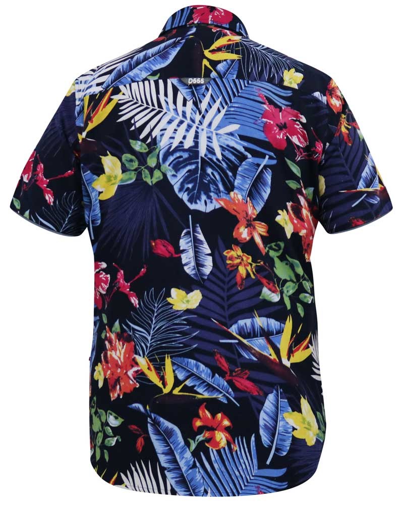 Chemise homme grande taille imprimée coupe droite HAWAI Doublissimo